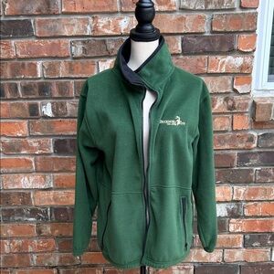 Green Fleece Zip-Up Jacket